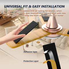 3Pcs Activated Coconut Shell Carbon Ceiling Fan Air Purifier Pads